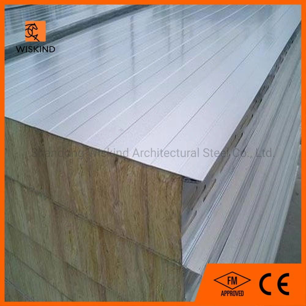 Patented Building Materials PU Sealing Insulation Rock Wool Composite Board for Workshop Warehouse Steel Building