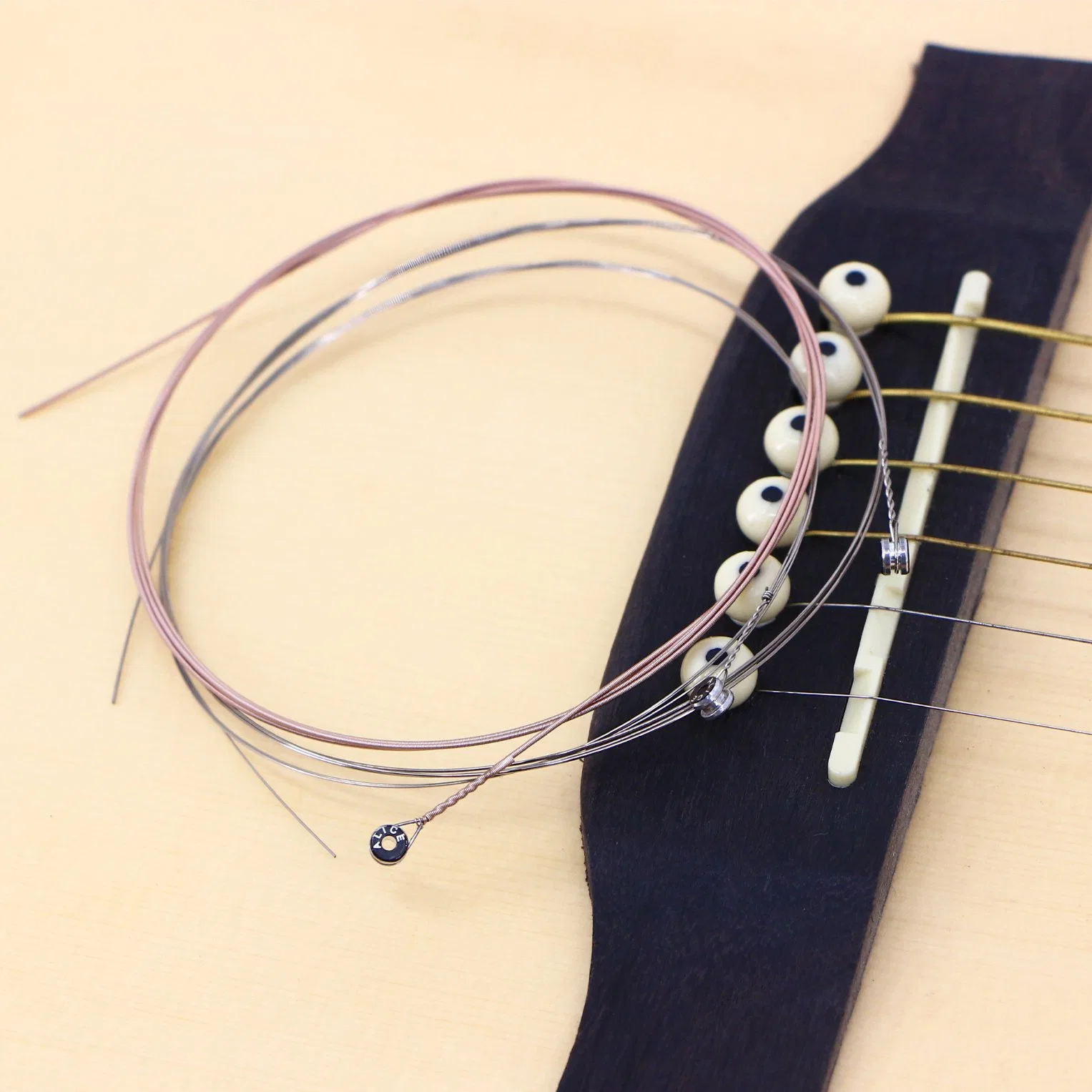 Hot Sale String Musical Instrument Accessories Chinese Alice 6 Strings Steel Acoustic Guitar String