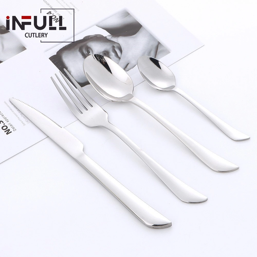 Stainless Steel Mirror Polished Knife Fork Spoon Kit Dinnerware Silverware Set