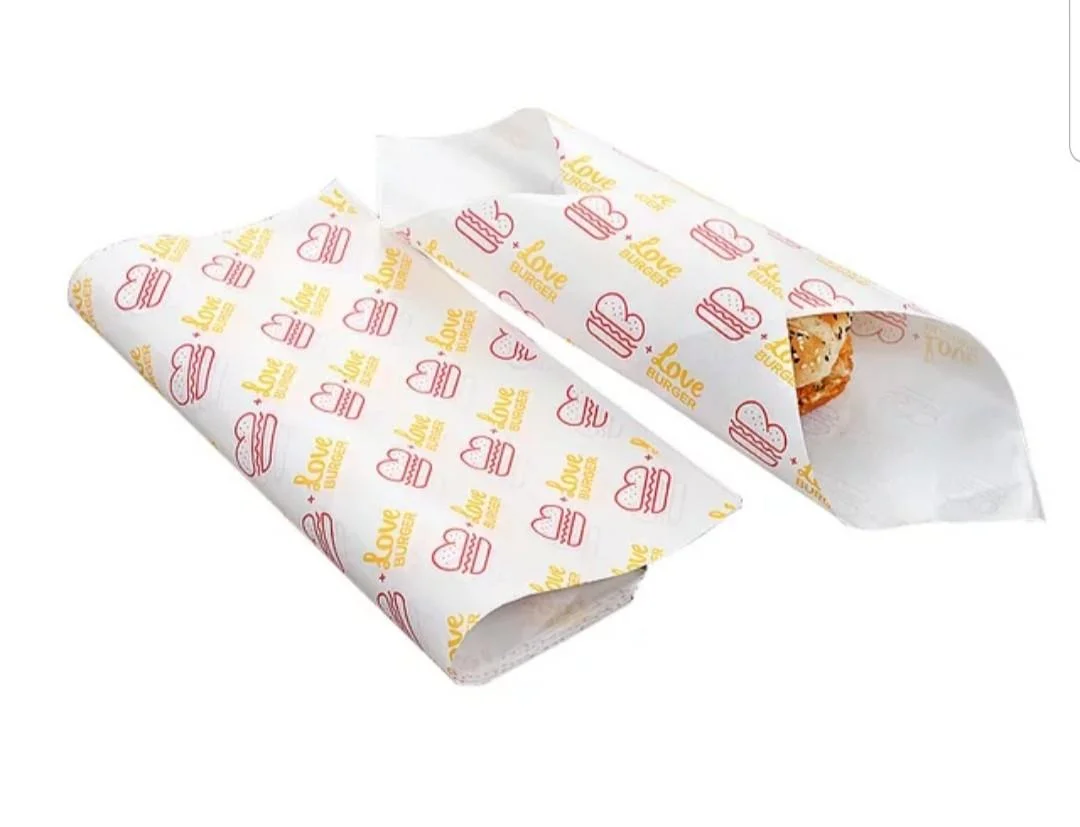 Printed Food Sandwich Wrapping Print Design Burger Greaseproof Paper