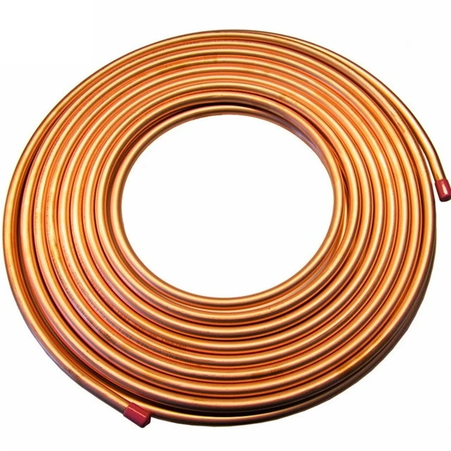 C1100 T2 Pure Air Condition Refrigeration AC Copper Tube 15.88mm Diameter *0.8 0.9 1mm Thickness Coils Insulated Pancake Coil Support Copper Tube