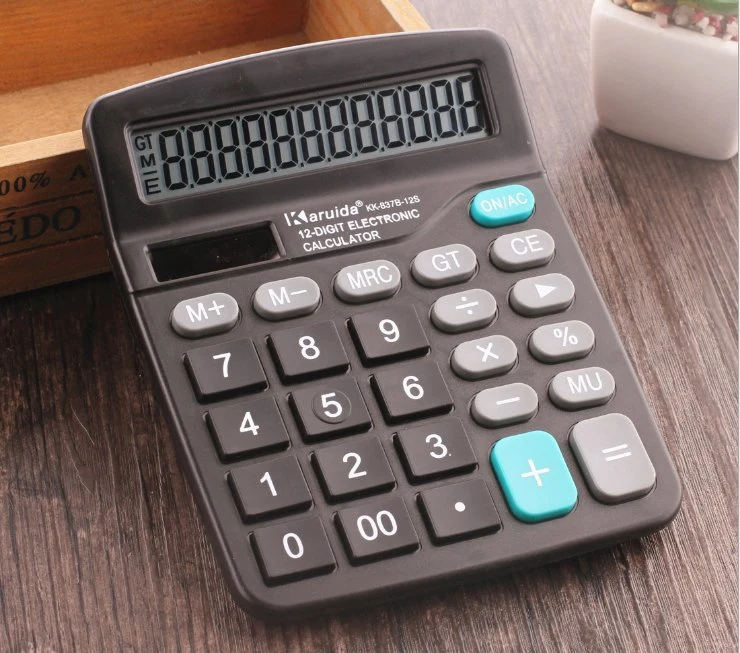 Simple y práctico ordenador portátil empresarial Calculadora 12 dígitos