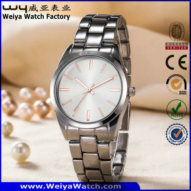 En acier inoxydable occasionnel personnalisé Mesdames fashion montre-bracelet (WY-P17003B)