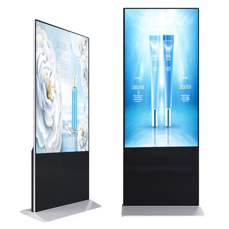 65-Zoll-Dual-Screen-LCD-Digital-Signage-Systeme für den Innenbereich, beidseitig LCD-Anzeigesysteme für Werbeschilder