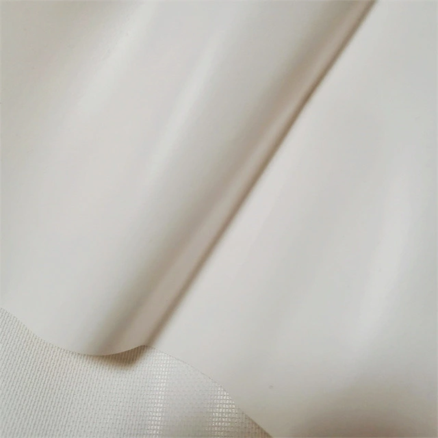 1.5Oz Respaldo de tela blanca de laminado PVC Film para la impresión y grabado