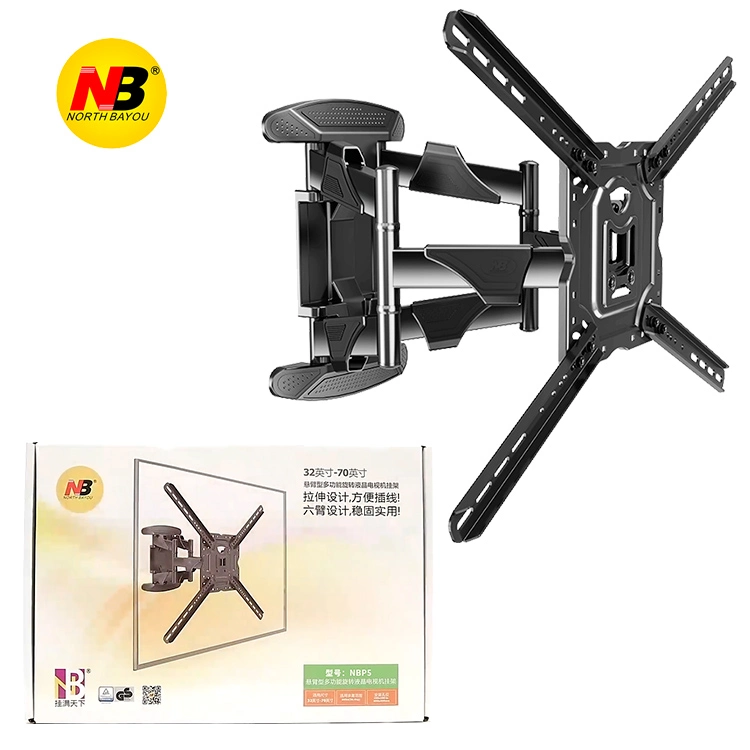 to Indonesia New Nb P5 Full Motion 40"-70"LCD LED TV Wall Mount Bracket 6 Swing Arms Rack Max. Vesa 600X400mm Max. Load 36.4kg