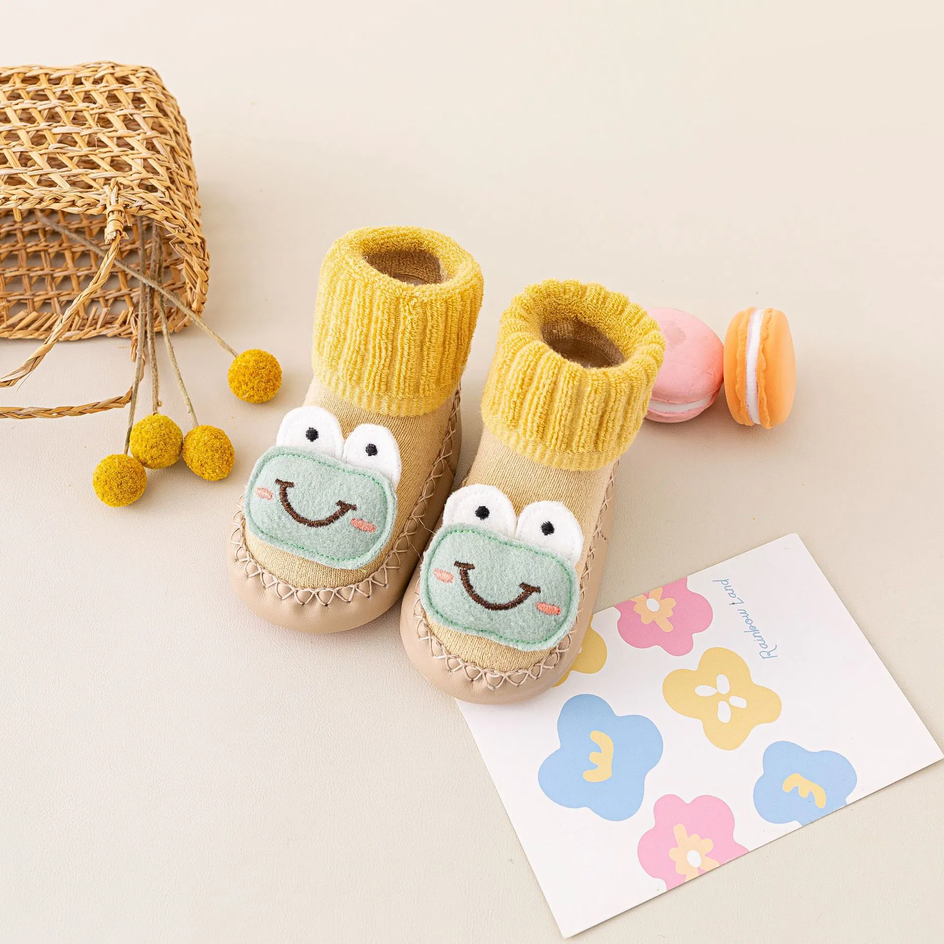 Soft Wrist Foot Rattles Animal Rattles Foot Finder Puppy Baby Socks