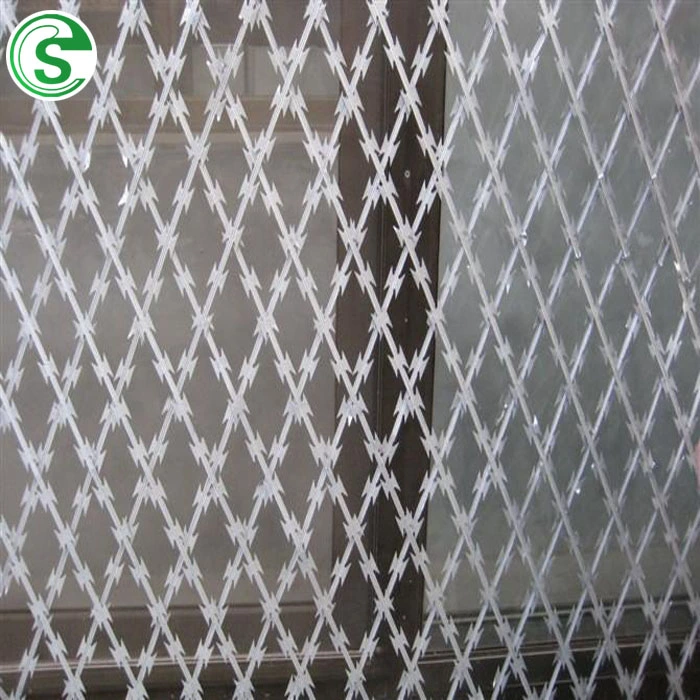 Anti Climb Hot Galvanized Concertina Barbed Tape Razor Wire