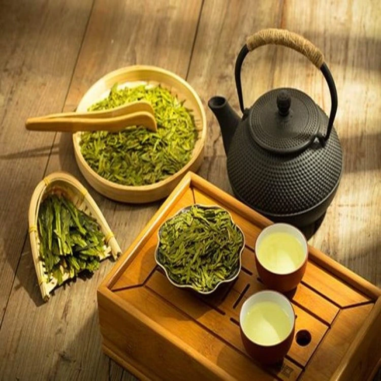 Hangzhou China Dragon bien dulce té verde té Longjing hojas sueltas con precio competitivo