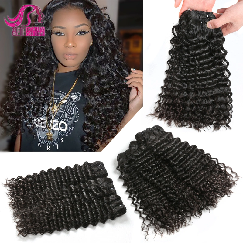 Hot Selling Factory Wholesale/Supplier 100% Brazilian/ Malaysian Virgin Hair Weaving Deep Wave Malaysian Curly Hair Wet Wavy Human Hair Extension Weave Bundle