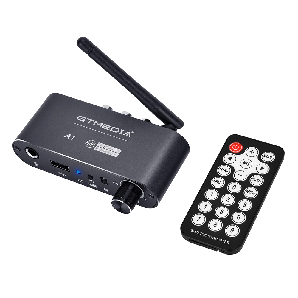 Gtmedia A1 Portable Bluetooth V5.2 Audio Receiver Wireless aptX Low Аудиорересивер с задержкой 384 кГц/32 бит с ЦАП