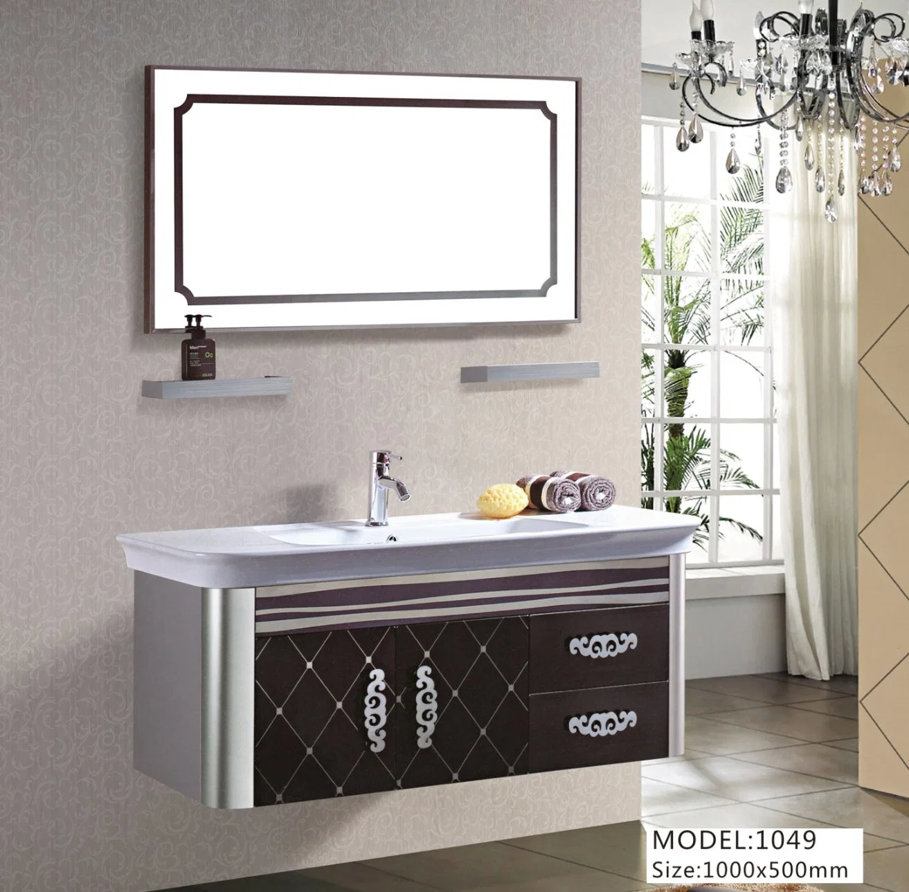 Armario de acero inoxidable Muebles de Baño Conjunto de vanidad Wall-Mounted