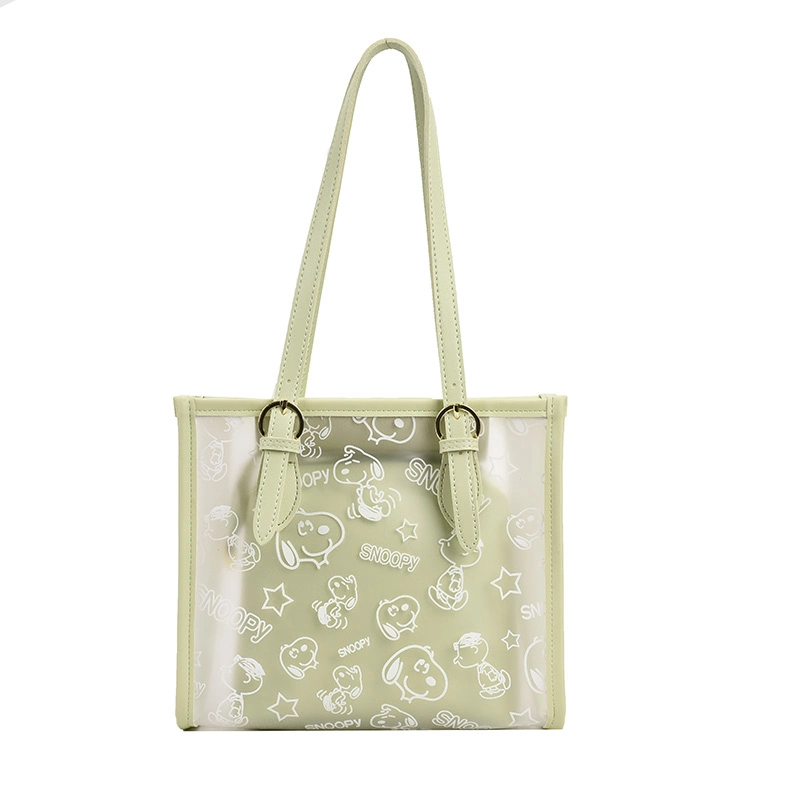 PU Tasche Translucent weibliche Tasche Cartoon Gruppe nette weibliche Tasche Umhängetasche