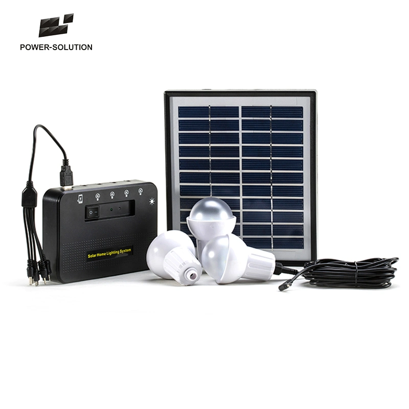 Rechargeable Solar Power Lighting System with 2 Bulbs&Mobile Phone Charger