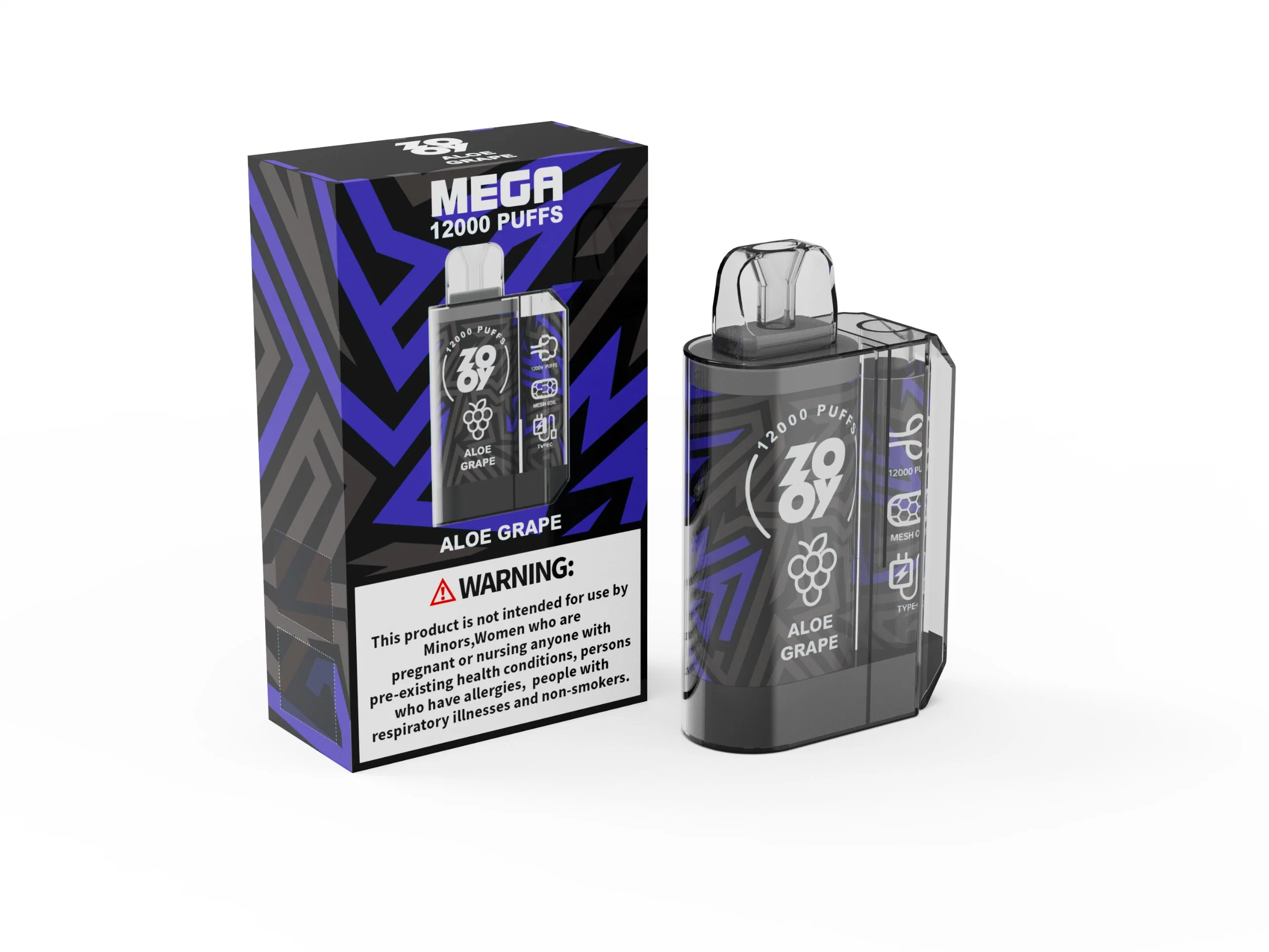 Nuevo diseño Zooy Mega 12000 diversos mayoristas de sabor del cigarrillo eléctrico Vape baratos Cool Mint Alibaba Puff Distribuidores