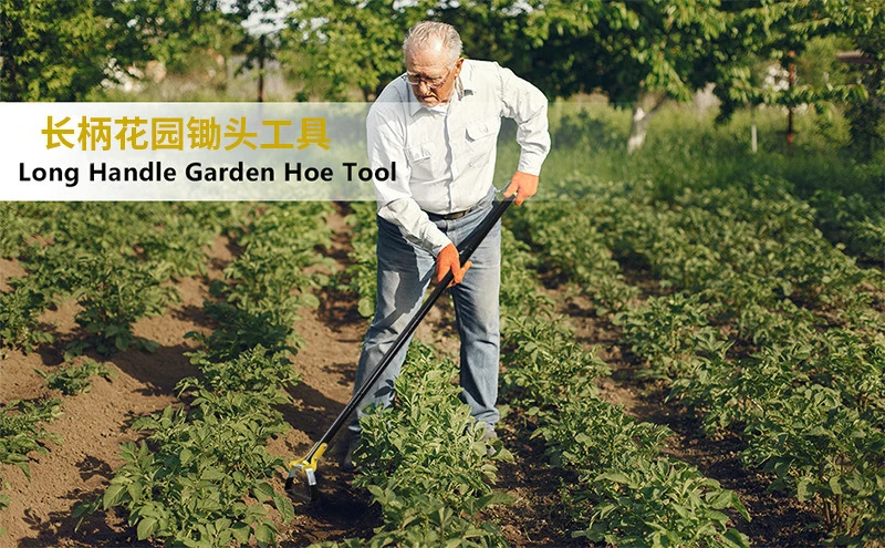 Adjustable Long Hand Stirrup Weeding Loop Garden Hoe Backyard Tools Ci20096