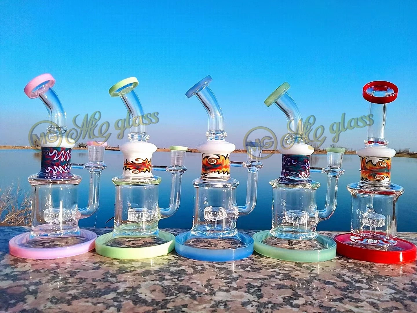США Производство цветов высокое качество стеклянная вода трубы стекла курить Трубы