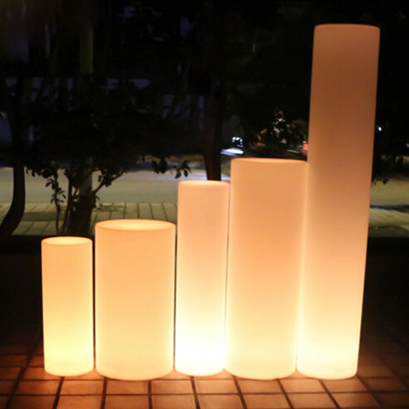 Outdoor Decorations LED Light Cylinder Furniture Club Adelaide Weeding Decoration Light Party Floor Lamp