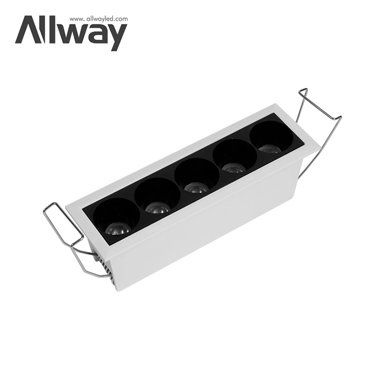 High Power Small Mini Hotel Home Recessed Down Lamp 2W Downlight LED Linear Grille Lamp