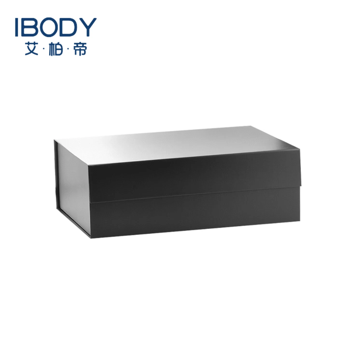 Custom Grey Cardboard Black Retail Shoes Product Gift Box Packaging with Magnetic Cover