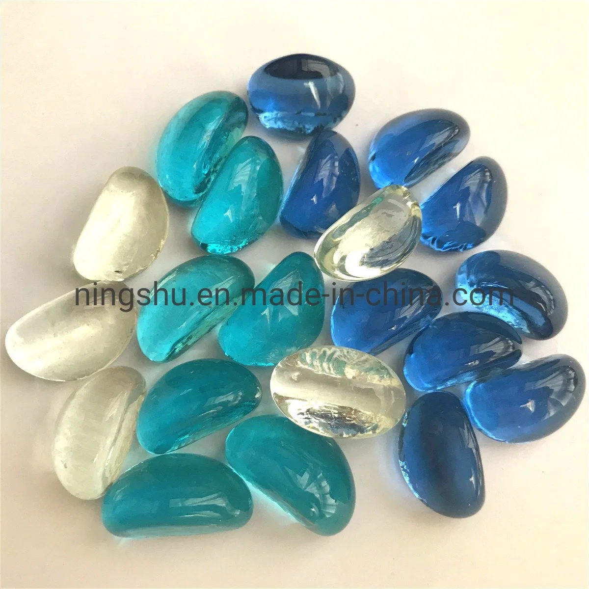 Large Tempered Reflective Fire Cobalt Glass Diamonds