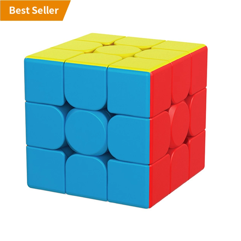 Cubo Mágico Personalizado de alta velocidade PARA criança 3X3X3 velocidade sem autocolantes Cube Upgrade Version Cube Toys Children Educational Plastic Magic Cube Cubo de quebra-cabeça