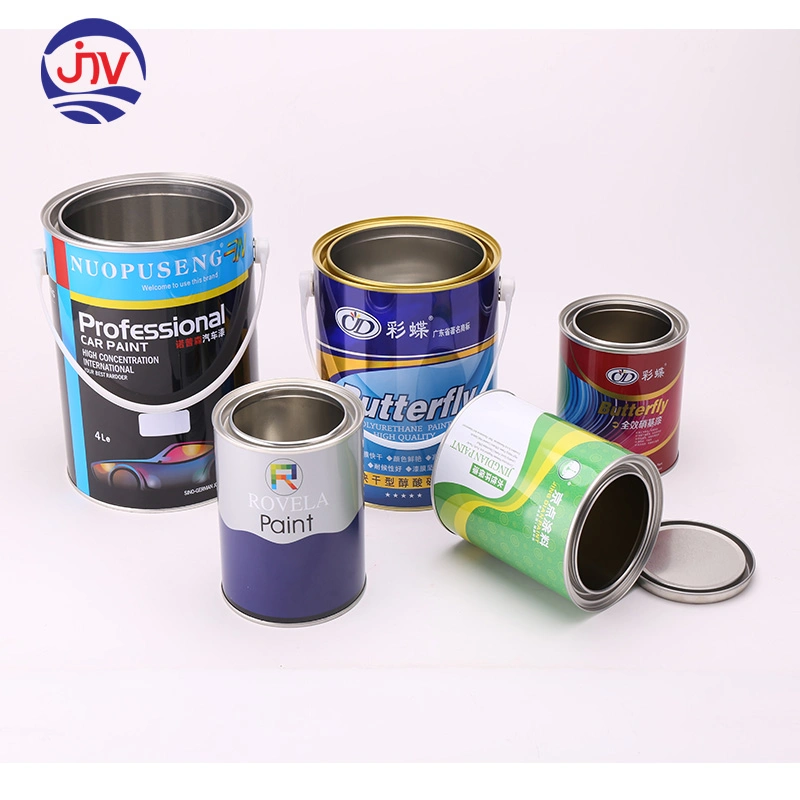 Empty Metal Paint Storage Cans with Tops Container Set