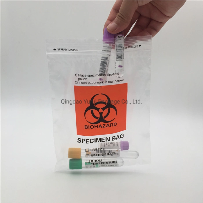 PE Zip Lock modelo de embalagem Saco de Segurança para análises laboratoriais