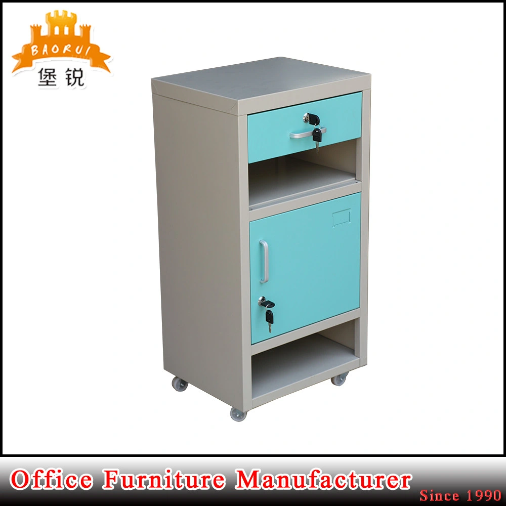 Colorful Hospital Bedside Locker Side Table Bedside Cabinet Metal