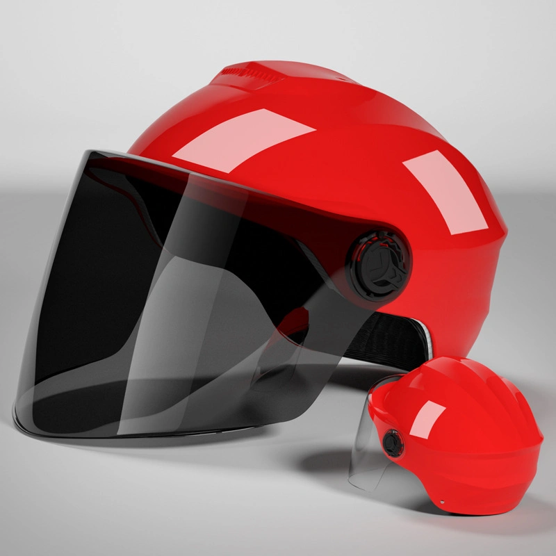 Casque de moto électrique à double lentille ouverte