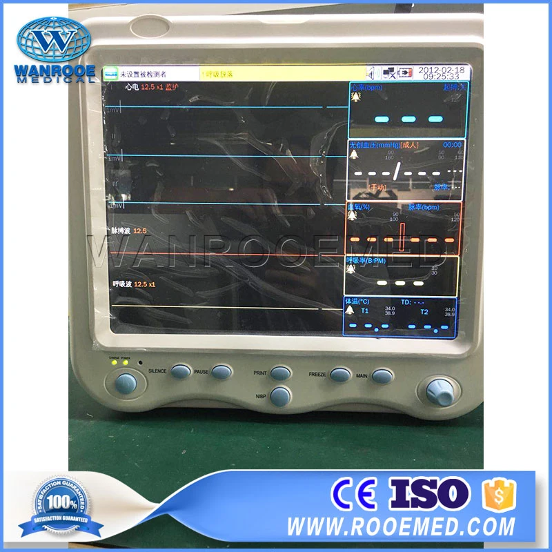 F15 Multi-Parameter médicos del Hospital de ambulancia portátil del monitor de paciente de la ICU