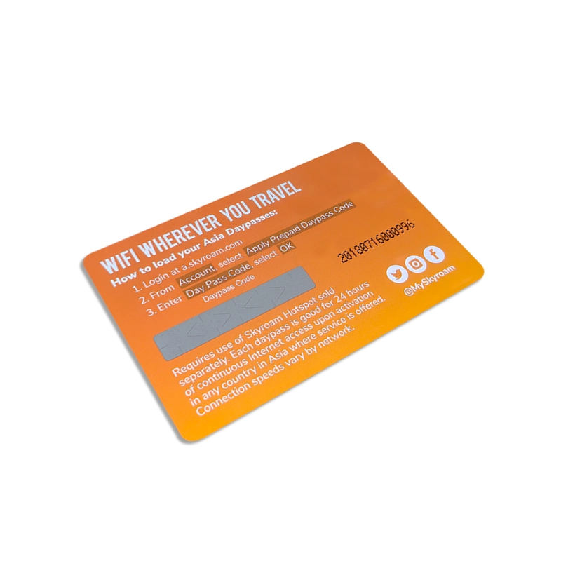 Good Price PVC Plastic Scratch off Password Barcode Membership VIP Gift Card
