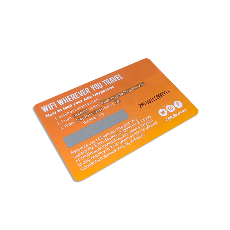 Bonne carte-cadeau VIP d'adhésion avec mot de passe à gratter en plastique PVC à prix avantageux.