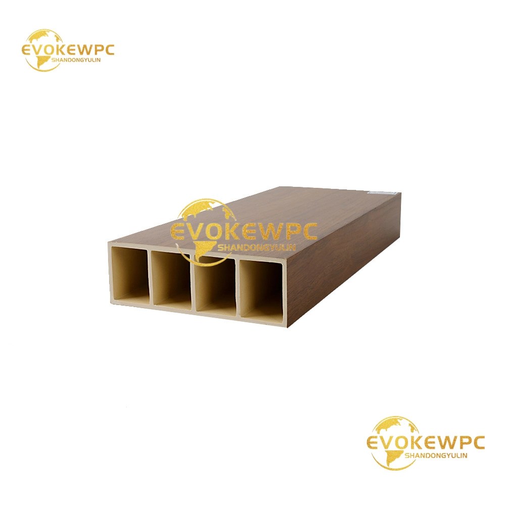 Evokewpc tubo de madeira compósito de alumínio de boa qualidade WPC de plástico Para decoração de painéis interiores de parede