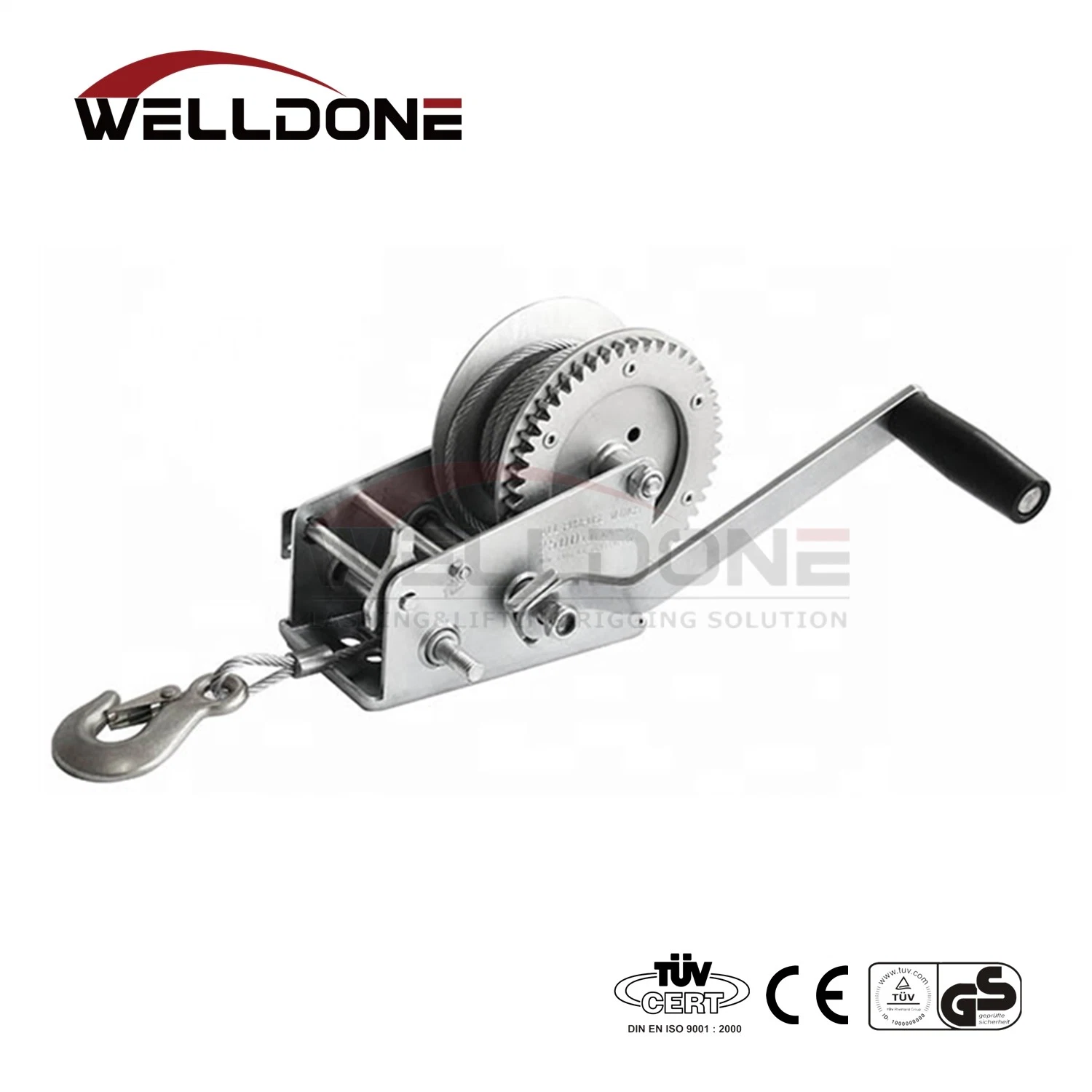 2500lbs Heavy Duty Lifting Manual Hand Winch with Cable