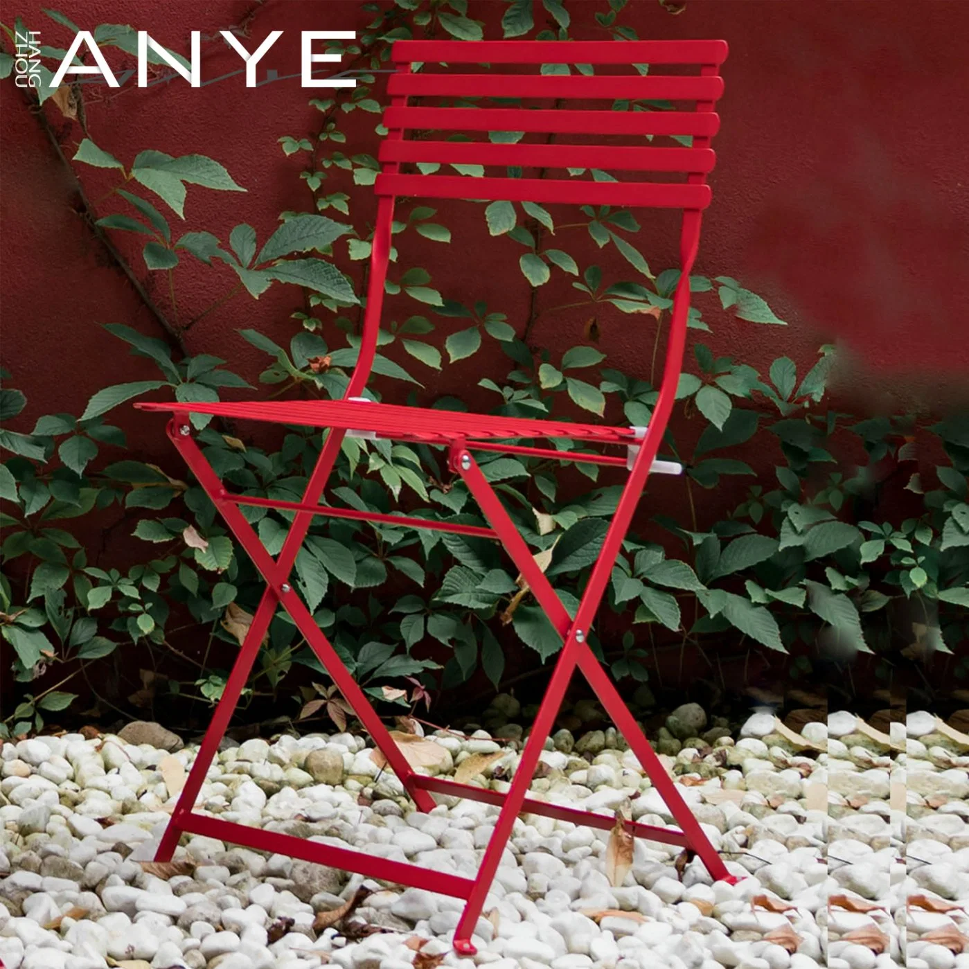 Modern Design Metal Resort Furniture Waterproof Outdoor Leisure Folding Waiting Chair