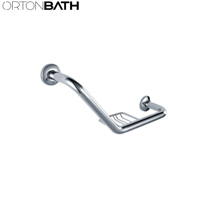 Ortonbath Stainless Steel Bathroom Shower Seat Grab Bar for Elder People Disabled Person