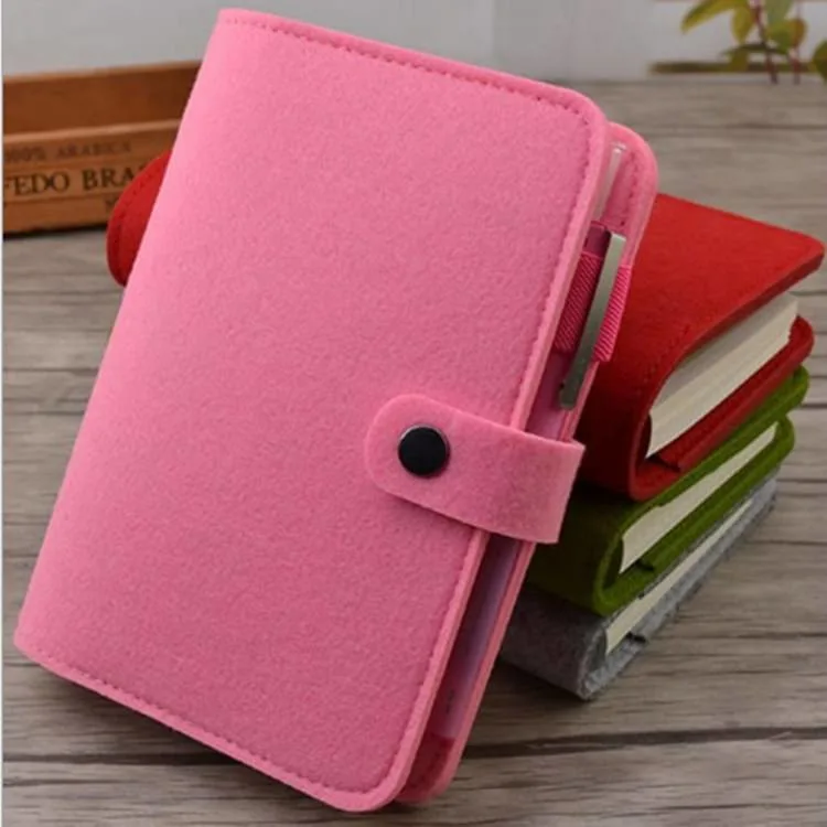 Felt Shell Fabric Note Book Loose Leaf Inner Core Notebook Diary Plan Binder Office Notebook