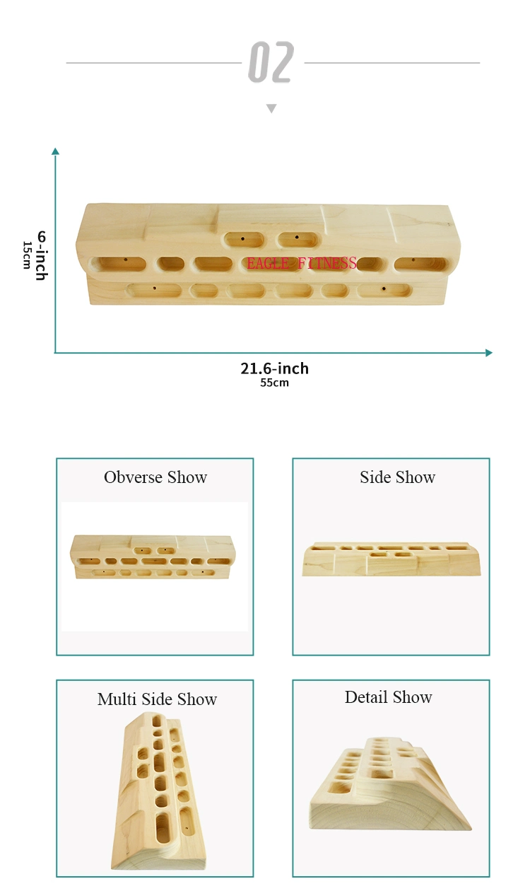 Hangboard Boulder madera maciza la escalada en roca el dedo de la Junta de entrenamiento de fuerza