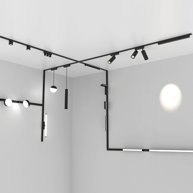 Candeeiro de iluminação interior Easy Install Spotlight LED magnético para o teto Luz dos rastos