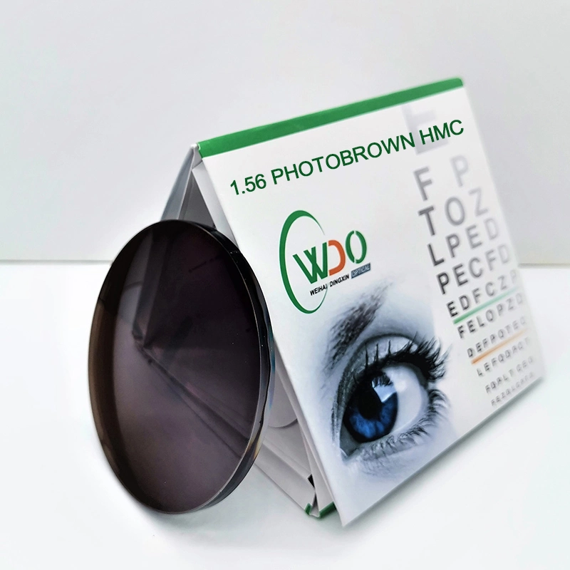 Wdo 1.56 Photochromic Lens Single Vision Optical Lentis Eye Lenses Manufacture Photogrey