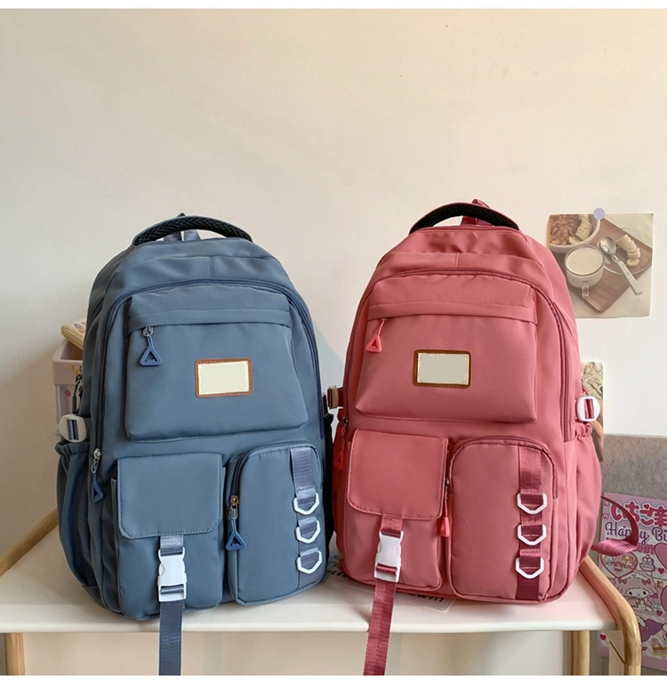 Latest Fashion Trend Beautiful High quality/High cost performance  Korean Women Zipper Ladys Cute Nylon School Bag