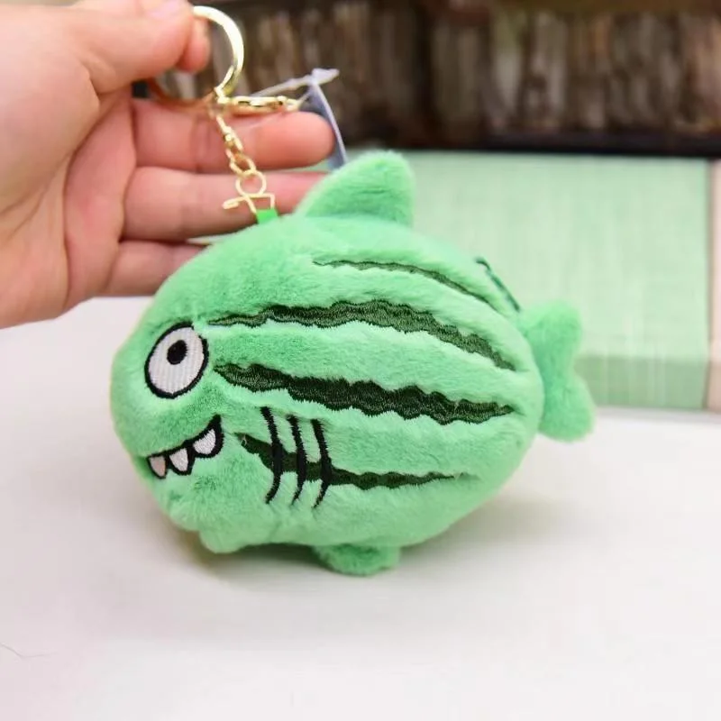 Cute Watermelon Silly Fish Doll Colgante Cartoon Shark Coin Purse Llavero Bunny Bolsa Colgante Mochila Ornament