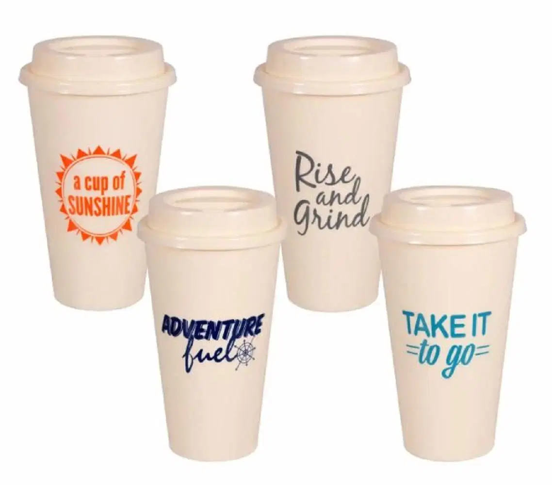 Couvercles plastique réutilisable boissons chaudes froides 8 ensemble 16 onces Tasses de voyage