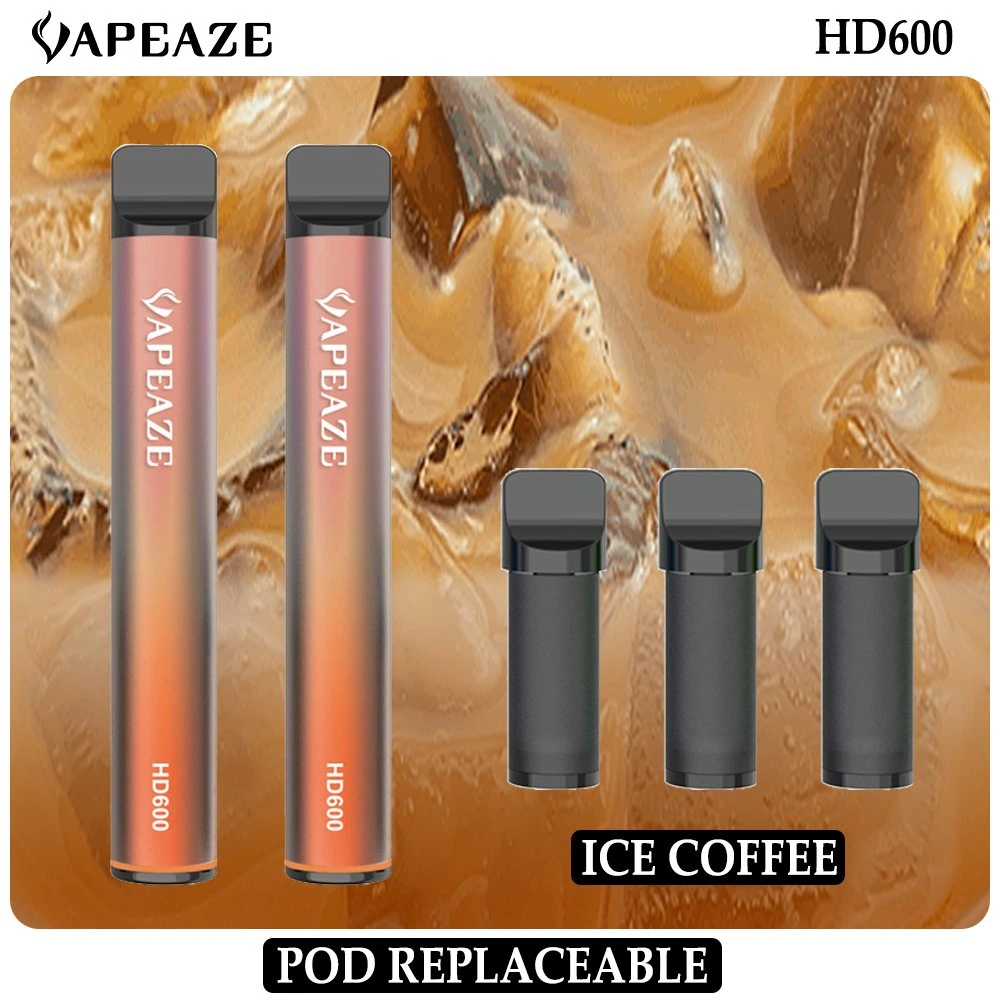 Replaceable Pods 2ml Vaporizer 600 Puff Pen Style High-Quality Disposable Electronic Cigarette