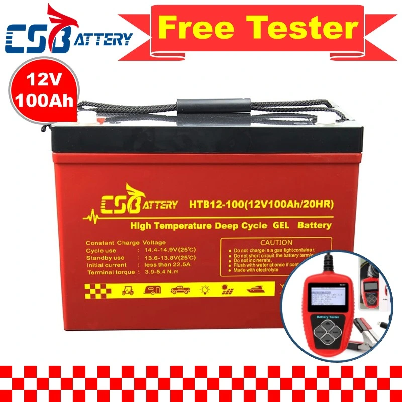 Csbattery 12V100ah Mantenimiento batería de gel para Calentador eléctrico/alarma/Maquinaria Agrícola/Generador Solar/Amy