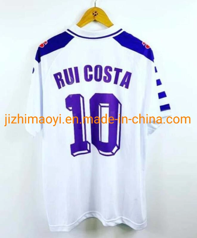 Wholesale/Supplier Dhgate Amazon Best Seller 1998 1999 Retro Fiorentina Soccer Jerseys 9 Batistuta 10 Rui Costa 98 99 Home Football Shirt 2000 Camisas