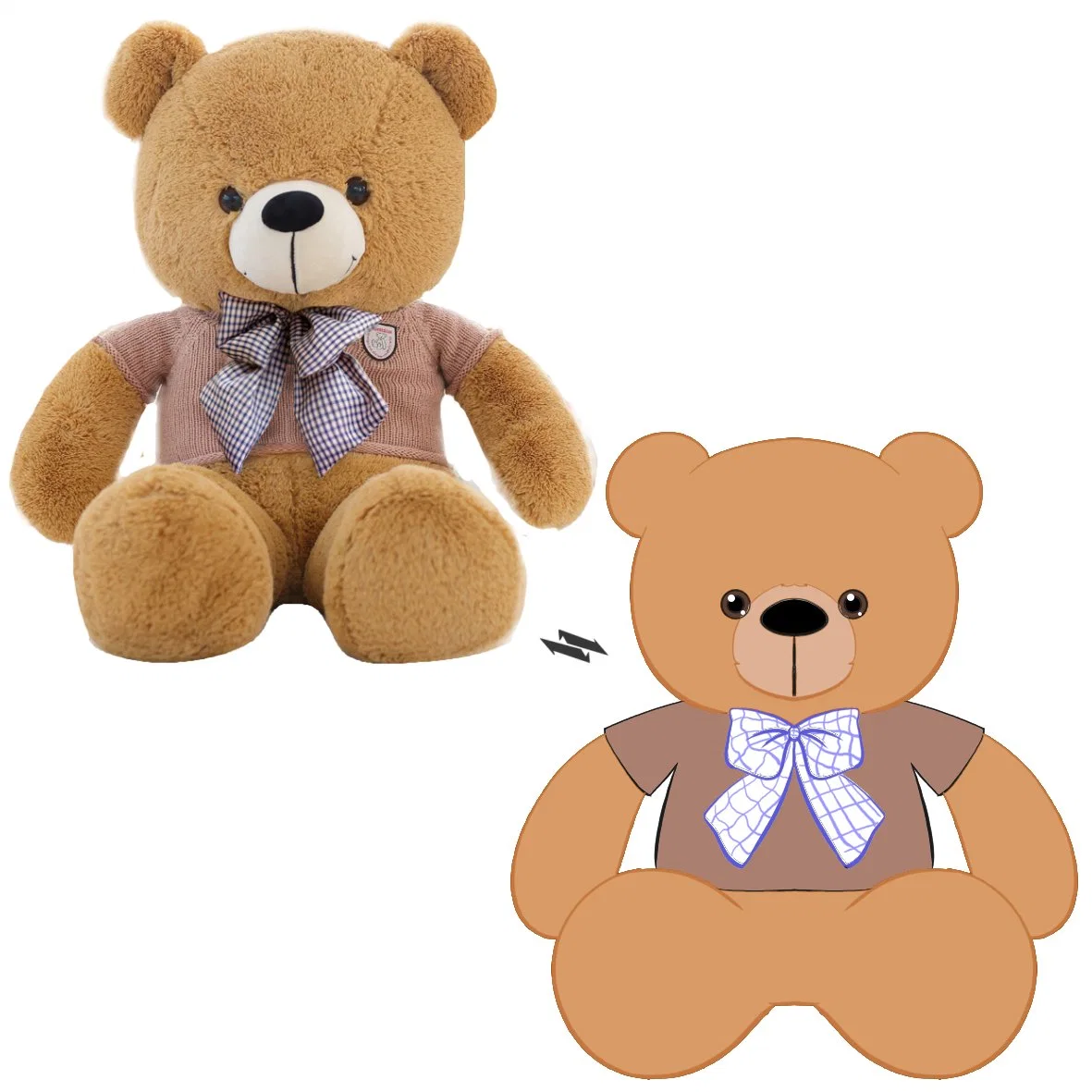 Bonitinha recheadas Brinquedos Urso Teddy Bear Plushie personalizado com uma T-shirt