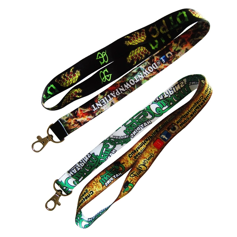 Personalized Custom Logo Tubular Neck Nylon ID Card Holder Key Wrist Printing Printed Polyester Woven Sublimation Mobile Cell Phone LED Lanyard No Minimum Order