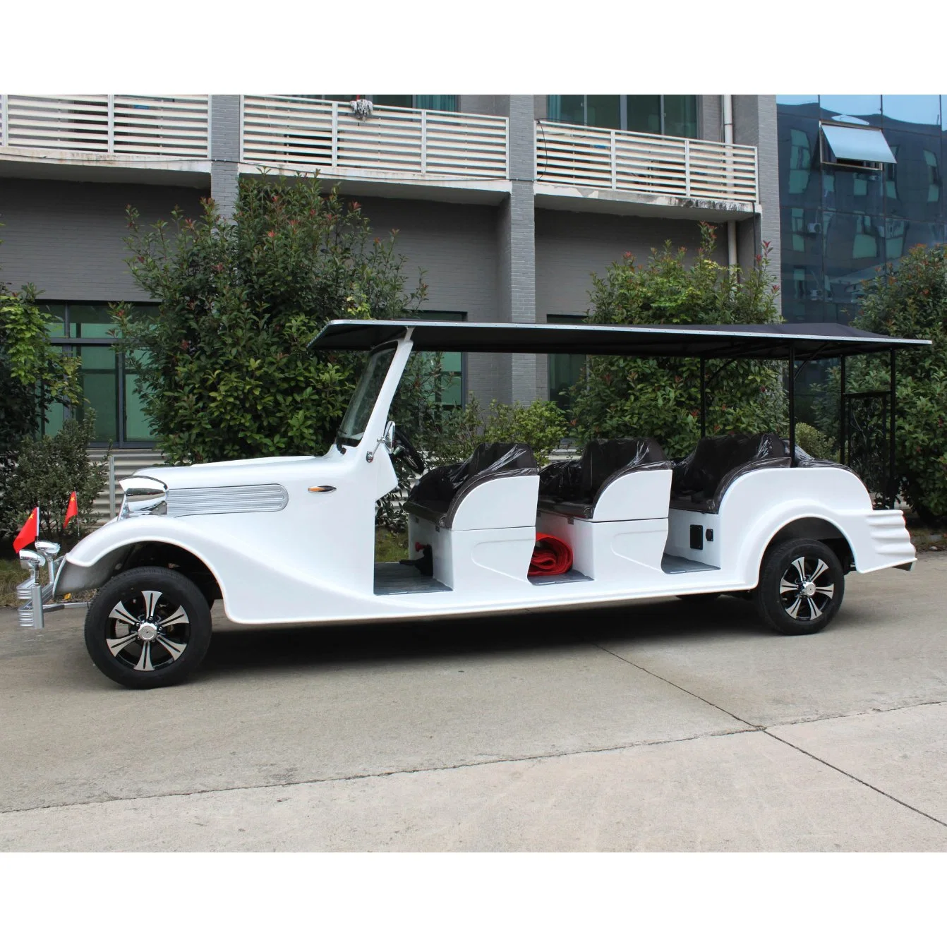 12 Seats Electric Golf Cart Shuttle Bus Classic Wedding Car Retro